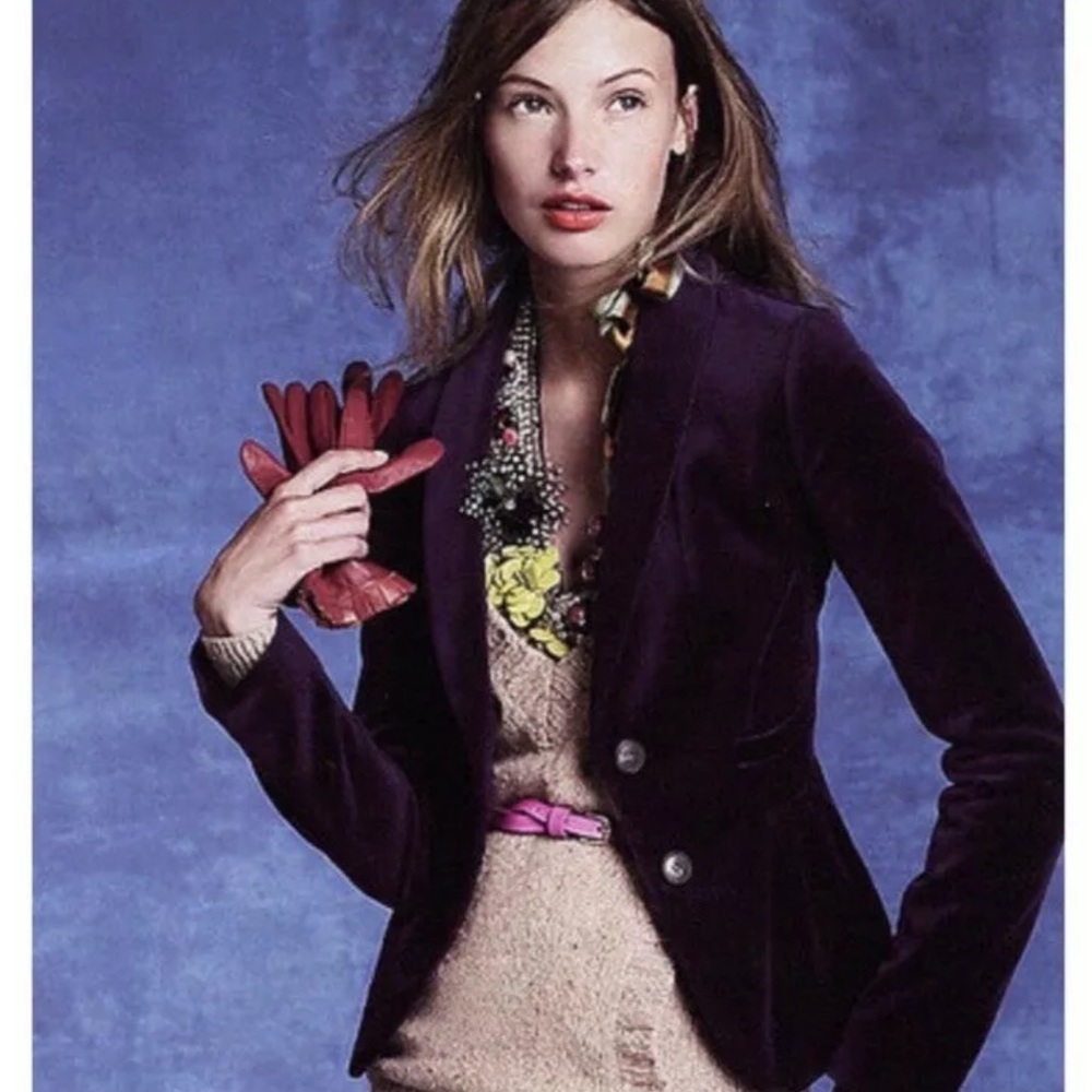 J. Crew Velvet Eden Plum Blazer